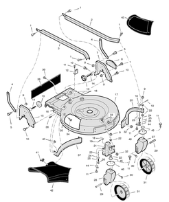 Part Location Diagram of 1101168-823 Murray Bracket, Left Handle